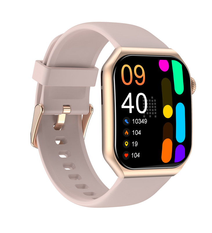 Auto Stress Detection Smartwatches Step Counter Silicone Strap Watches For Ladies