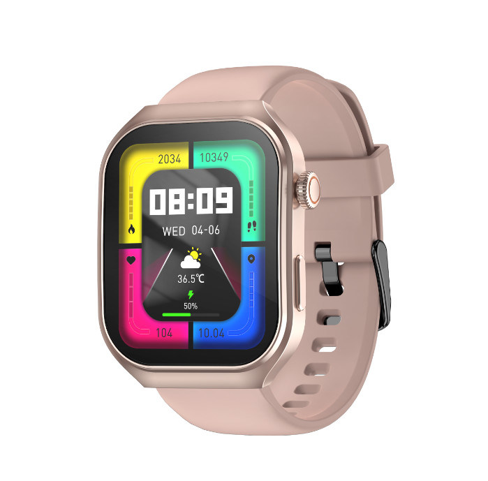 270mAh Round Shape Smart Watch With AMOLED Display Music Control Rotating Crown